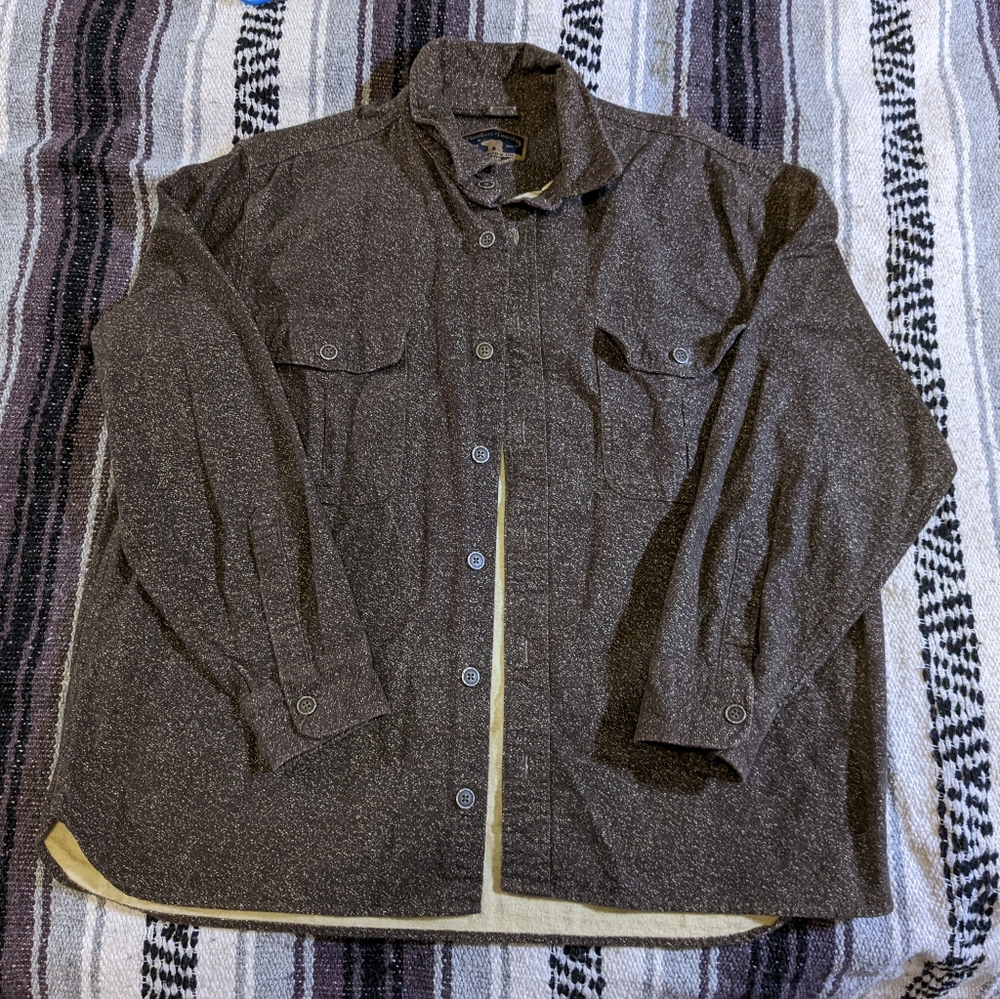 XL men's brown flannel